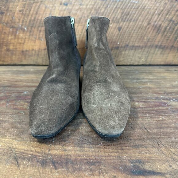 Aquatalia Fuoco Brown Suede Boots Bootie 7.5 - Picture 5 of 12